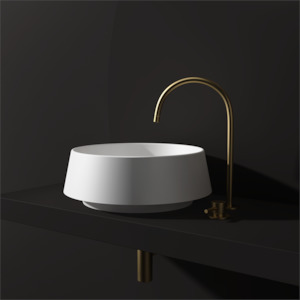 Benchtop Basins: Round angled benchtop basin - STB80-2 - Various colours