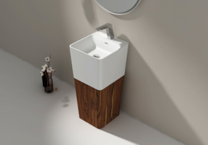 Freestanding Basins: Freestanding Vanity w/ Matte White Basin - 900mm - G38478C