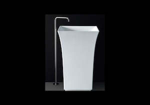Freestanding Basins: Toka Lite Pedestal Stone Basin - Elegant Style - 840mm - CSB84