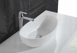 Vanity Countertop Basins: Curved Top Edge Basin - 620mm - B1307