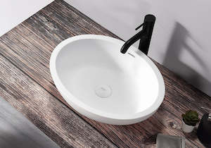 Vanity Countertop Basins: Solid Oval Shaped Basin - 590mm - B1301-A