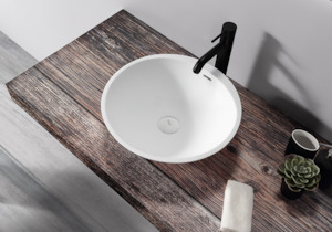 Vanity Countertop Basins: Slimline Round Basin - 430mm - B1315-1