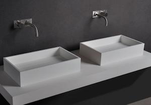 Vanity Countertop Basins: Hugi Benchtop Basin - Square Corners - 500mm - B1329