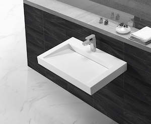 Wall Hung Basins: Hugi Modern Wall Hung Basin - 702mm - B1261