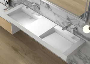 Ramp basin double bowl 1800mm wall hung G38684