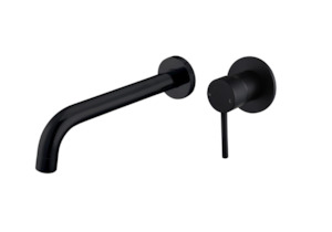 Bath Tapware: Spout & Mixer Set - Matte Black