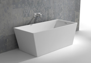 Gia Baths: Gia Small Asymmetrical Rectangle Bath - 1500mm G65194