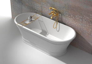 Gia Baths: Gia Vintage Shaped Stone Bath - 1750mm G65300