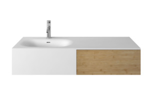 Vanities: Wall Hung Vanity & Solid Basin - 1200mm - G38487