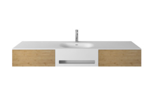 Vanities: Wall Hung Vanity & Solid Basin - 1800mm - G38489-1