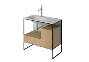 Gia Vanities: Floorstanding Vanity & Basin w/ Two Drawers - 900mm - G2701-0