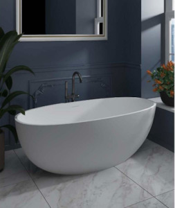 All: Cora Large Outdoor Stone Bath - 1800mm