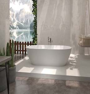 All: Bayley Classic Oval Bath - 1700mm - Matte White