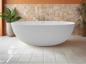 All: Cora Oval Stylish Stone Bath - 1700mm