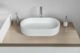 Oval concrete basin white 600mm - Smooth Finish - TC0010C20