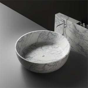 Silvia Round Stone Bath - 1500mm - ST13 1500 Arabescato