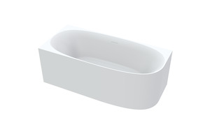 Back To Wall Baths: Alvina left-to-wall 1600mm - Ov-8033 1600