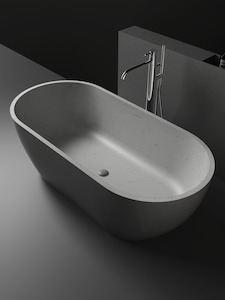 Coloured Baths: Justina Classic Stone Bath - Terrazzo Various Colours - 1800mm - ST12 1800