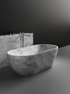 Justina Classic Stone Bath - Popular Design - 1700mm - ST12 1700 Arabescato