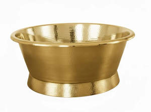 Round Hammered Brass Bath 1500mm - CBR002 1500
