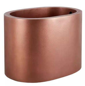 Small Baths Under 1500mm: Hammered Copper Soak Tub 1219mm - CBSMR30 1219