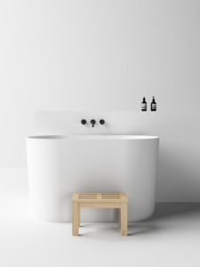 Japanese Soak Baths: Toka Lite Seren - Japanese Stone Bath - 1300mm - ST93