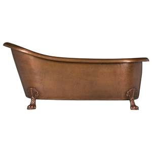 The Copper Bath Tub: Antique Copper, Hammered Slipper  1700mm - CB5035-D67
