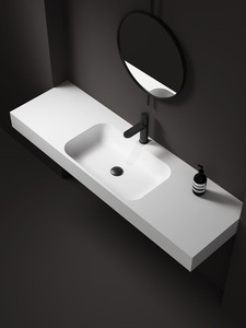 Wall Hung Basins: Wall Hung Basin with Center Bowl 1500mm - WM50C