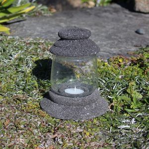 Garden Decor: Round Lavastone Tealight Lantern