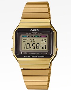 Casio Digital Vintage Grey Dial Stainless Steel Band – A158WEA-7D