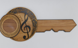 21st Celebration Key Treble Clef design  21TC-1