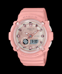 Baby G Watches: Baby-G | Casio Ladies Coral Pink Analog-Digit (BGA-280) Watch - BGA-280-4A