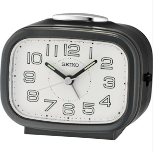 Seiko Black/White Bedside Alarm Clock - QHK060-K