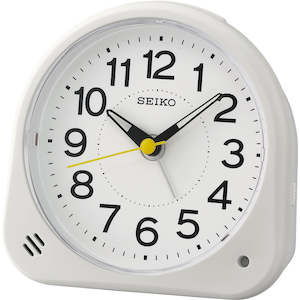 Alarm Clocks: Seiko Bedside Alarm Clock Auto Constant Light - QHE188-W