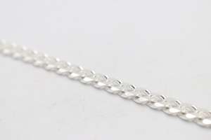 Stg Silver Bracelets: Sterling Silver Curb link Bracelet IRA56
