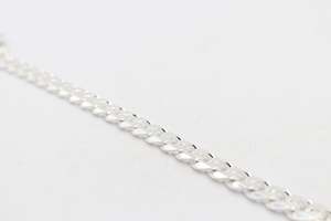 Sterling Silver Heavy Curb link Bracelet IRB57