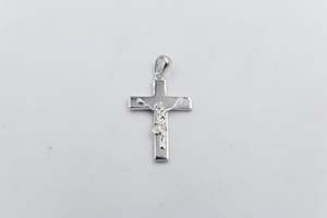 Stg Silver Pendents: Stg Silver Crucifix 40-10011-000