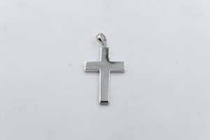 Stg Silver Pendents: Stg Silver Cross 40-10374-700