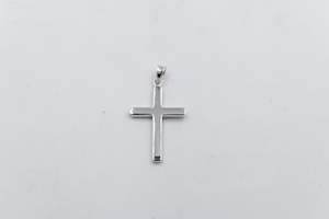 Stg Silver Pendents: Stg Silver Cross 40-10094-000