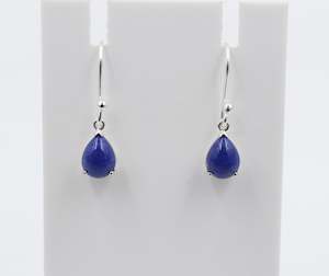 Stg Silver Lapis lazuli Drop Earrings SYE468L