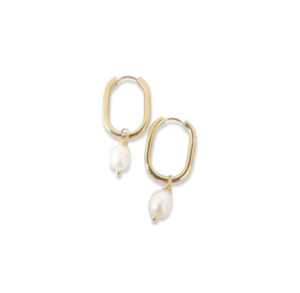 Fashion Jewellery: FV Fresh Water Pearl & Yellow Gold Earrings - HOPYP-EOB