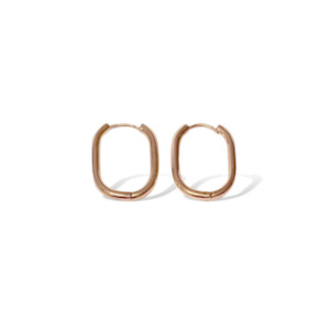 Fashion Jewellery: FV Hoops Rose Gold Huggies Earring - HOPR-EOB