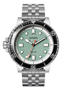 Nixon Watches: Nixon Stinger 44 Solar Silver/Jade White Watch - A1402-5235-00