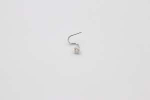 Gold Nose Studs: 9ct White Gold Genuine Diamond Nose Stud 0.02ct