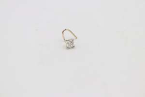 Gold Nose Studs: 9ct Gold Genuine Diamond Nose Stud 0.07ct