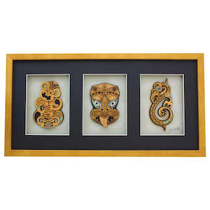 Premium Large Triple Carving Maori Artwork FHL3