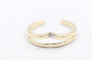 9ct Gold Ladies Gold Toe Ring CYT240