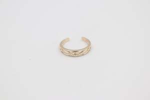 9ct Gold Ladies Gold Toe Ring