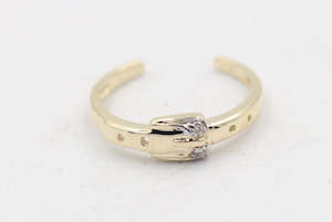 9ct Gold Ladies Gold Toe Ring CYT250