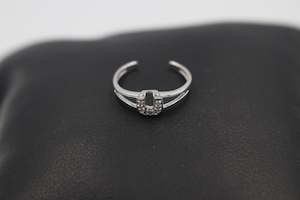 Toe Rings: 9ct White  Gold Ladies Gold Horse Shoe Toe Ring